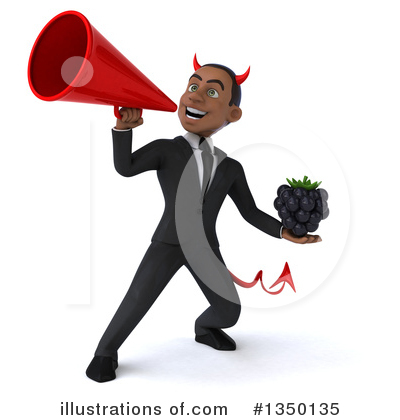 Black Devil Businessman Clipart #1350135 by Julos