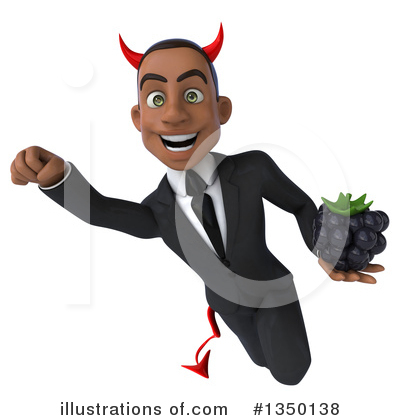 Black Devil Businessman Clipart #1350138 by Julos