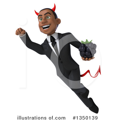 Black Devil Businessman Clipart #1350139 by Julos