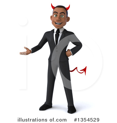Black Devil Businessman Clipart #1354529 by Julos