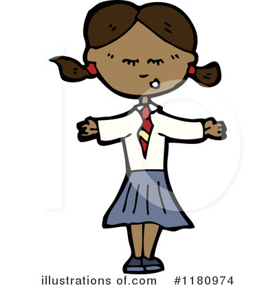 Little Girl Clipart #1180974 by lineartestpilot