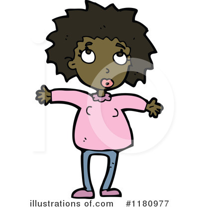Royalty-Free (RF) Black Girl Clipart Illustration by lineartestpilot - Stock Sample #1180977