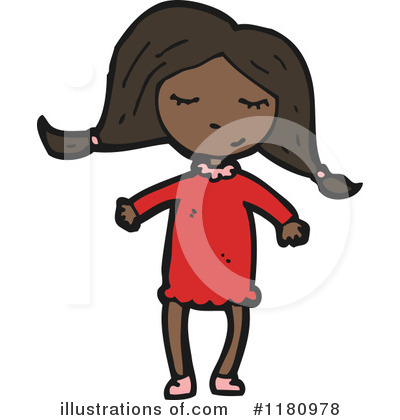 Royalty-Free (RF) Black Girl Clipart Illustration by lineartestpilot - Stock Sample #1180978