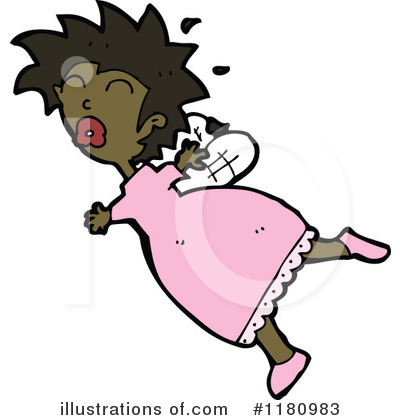 Royalty-Free (RF) Black Girl Clipart Illustration by lineartestpilot - Stock Sample #1180983