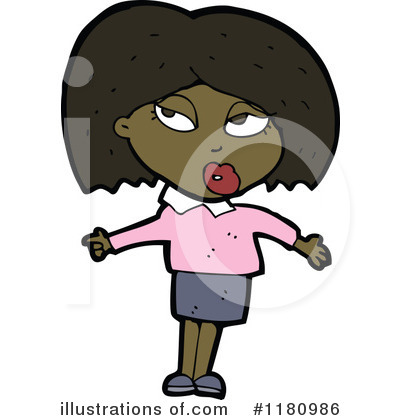 Royalty-Free (RF) Black Girl Clipart Illustration by lineartestpilot - Stock Sample #1180986