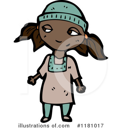 Royalty-Free (RF) Black Girl Clipart Illustration by lineartestpilot - Stock Sample #1181017