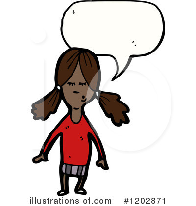 Royalty-Free (RF) Black Girl Clipart Illustration by lineartestpilot - Stock Sample #1202871