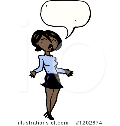 Royalty-Free (RF) Black Girl Clipart Illustration by lineartestpilot - Stock Sample #1202874