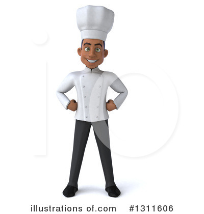 Young Black Male Chef Clipart #1311606 by Julos