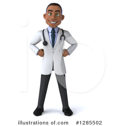 Young Black Male Doctor Clipart #1285502 by Julos