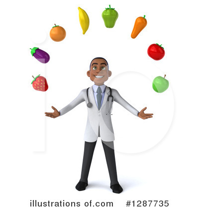 Young Black Male Doctor Clipart #1287735 by Julos