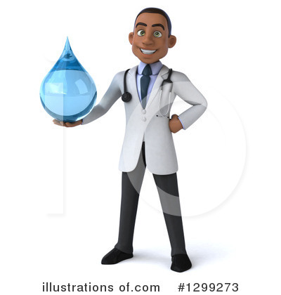 Young Black Male Doctor Clipart #1299273 by Julos