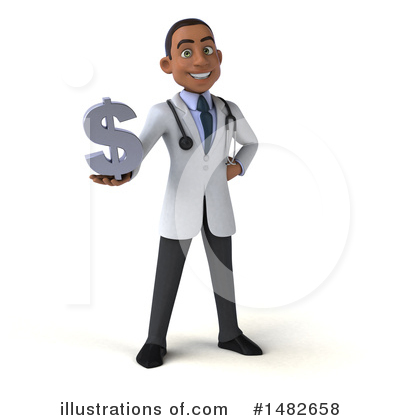 Young Black Male Doctor Clipart #1482658 by Julos