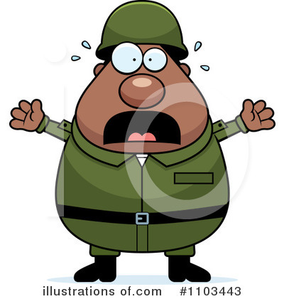 Black Male Soldier Clipart #1103443 by Cory Thoman