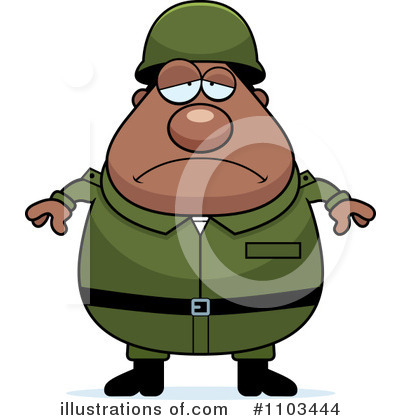Black Male Soldier Clipart #1103444 by Cory Thoman