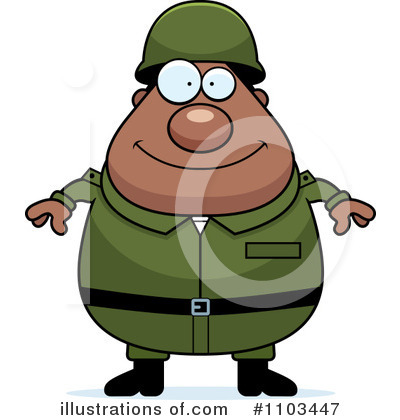 Royalty-Free (RF) Black Male Soldier Clipart Illustration by Cory Thoman - Stock Sample #1103447