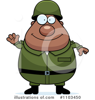 Royalty-Free (RF) Black Male Soldier Clipart Illustration by Cory Thoman - Stock Sample #1103450