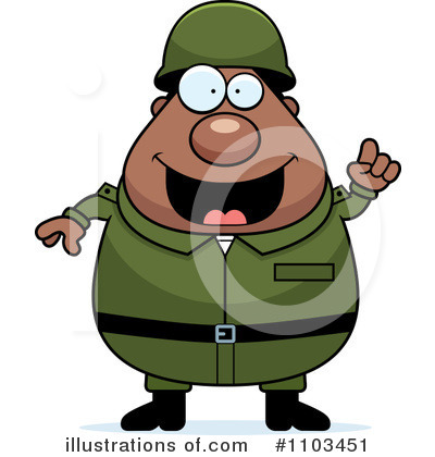 Black Male Soldier Clipart #1103451 by Cory Thoman