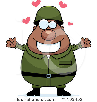 Black Male Soldier Clipart #1103452 by Cory Thoman