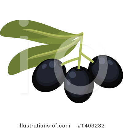 Royalty-Free (RF) Black Olive Clipart Illustration by Vector Tradition SM - Stock Sample #1403282