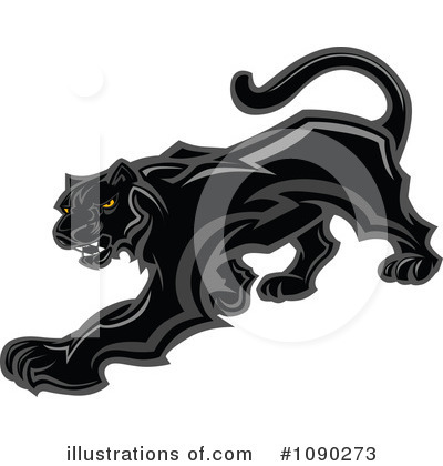 Royalty-Free (RF) Black Panther Clipart Illustration by Chromaco - Stock Sample #1090273