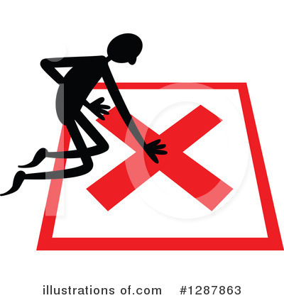 Royalty-Free (RF) Black Stick Man Clipart Illustration by Prawny - Stock Sample #1287863