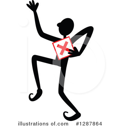 Royalty-Free (RF) Black Stick Man Clipart Illustration by Prawny - Stock Sample #1287864