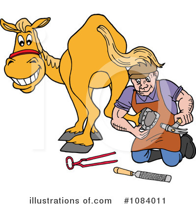 Farrier Clipart #1084011 by LaffToon