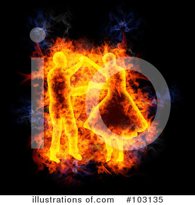 Royalty-Free (RF) Blazing Symbol Clipart Illustration by Michael Schmeling - Stock Sample #103135