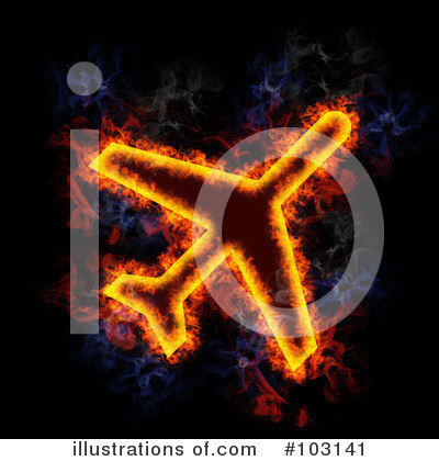 Royalty-Free (RF) Blazing Symbol Clipart Illustration by Michael Schmeling - Stock Sample #103141