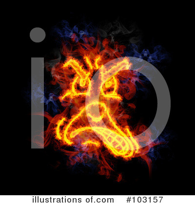 Royalty-Free (RF) Blazing Symbol Clipart Illustration by Michael Schmeling - Stock Sample #103157