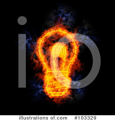 Royalty-Free (RF) Blazing Symbol Clipart Illustration by Michael Schmeling - Stock Sample #103329