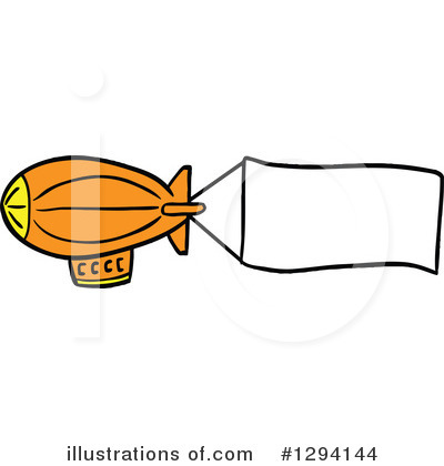 Royalty-Free (RF) Blimp Clipart Illustration by LaffToon - Stock Sample #1294144