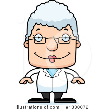 Royalty-Free (RF) Block Headed White Senior Woman Clipart Illustration by Cory Thoman - Stock Sample #1330072