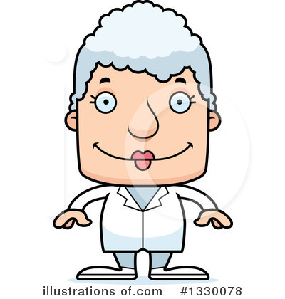 Royalty-Free (RF) Block Headed White Senior Woman Clipart Illustration by Cory Thoman - Stock Sample #1330078