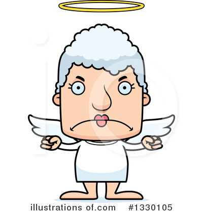 Royalty-Free (RF) Block Headed White Senior Woman Clipart Illustration by Cory Thoman - Stock Sample #1330105