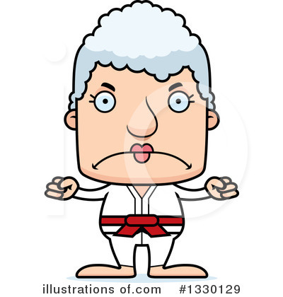 Royalty-Free (RF) Block Headed White Senior Woman Clipart Illustration by Cory Thoman - Stock Sample #1330129