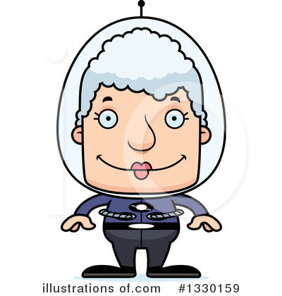 Royalty-Free (RF) Block Headed White Senior Woman Clipart Illustration by Cory Thoman - Stock Sample #1330159