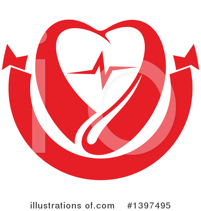 Heart Beat Clipart #1397495 by Vector Tradition SM