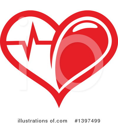 Heart Beat Clipart #1397499 by Vector Tradition SM