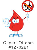 Blood Drop Character Clipart #1270221 by Hit Toon