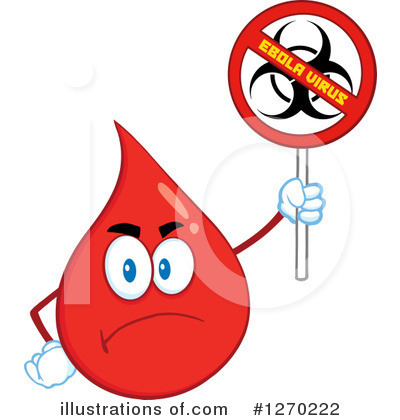 Royalty-Free (RF) Blood Drop Character Clipart Illustration by Hit Toon - Stock Sample #1270222