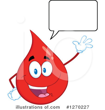 Royalty-Free (RF) Blood Drop Character Clipart Illustration by Hit Toon - Stock Sample #1270227
