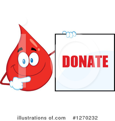 Royalty-Free (RF) Blood Drop Character Clipart Illustration by Hit Toon - Stock Sample #1270232