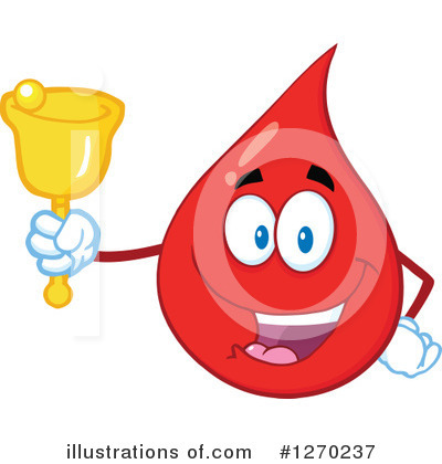 Royalty-Free (RF) Blood Drop Character Clipart Illustration by Hit Toon - Stock Sample #1270237