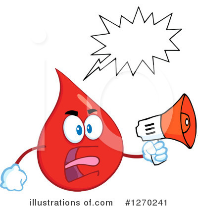 Royalty-Free (RF) Blood Drop Character Clipart Illustration by Hit Toon - Stock Sample #1270241