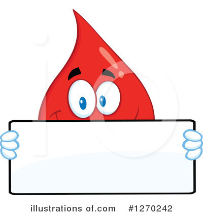 Royalty-Free (RF) Blood Drop Character Clipart Illustration by Hit Toon - Stock Sample #1270242