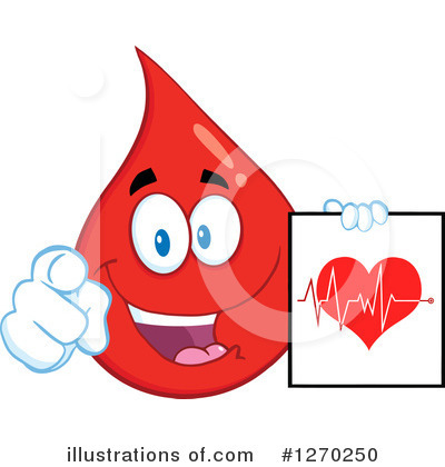 Royalty-Free (RF) Blood Drop Character Clipart Illustration by Hit Toon - Stock Sample #1270250