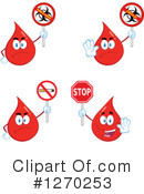 Blood Drop Character Clipart #1270253 by Hit Toon