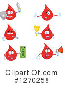 Blood Drop Character Clipart #1270258 by Hit Toon